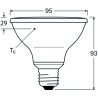 Ledvance LED PAR30 75 36° DIM P 10W/927, E27, 633lm, 2700K, warmweiß, LED-Reflektor 36°, dimmbar