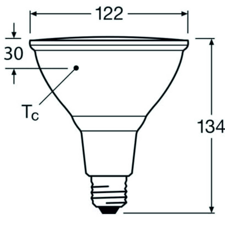 Ledvance LED PAR38 120 30° DIM P 15.2W/897, E27, 1035lm, 2700K, warmweiß, LED-Reflektor 30°, dimmbar