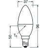 Ledvance CLASSIC B40 P, 4.9W/827, 2700K, E27, 470lm, warmweiß, LED-Minikerze