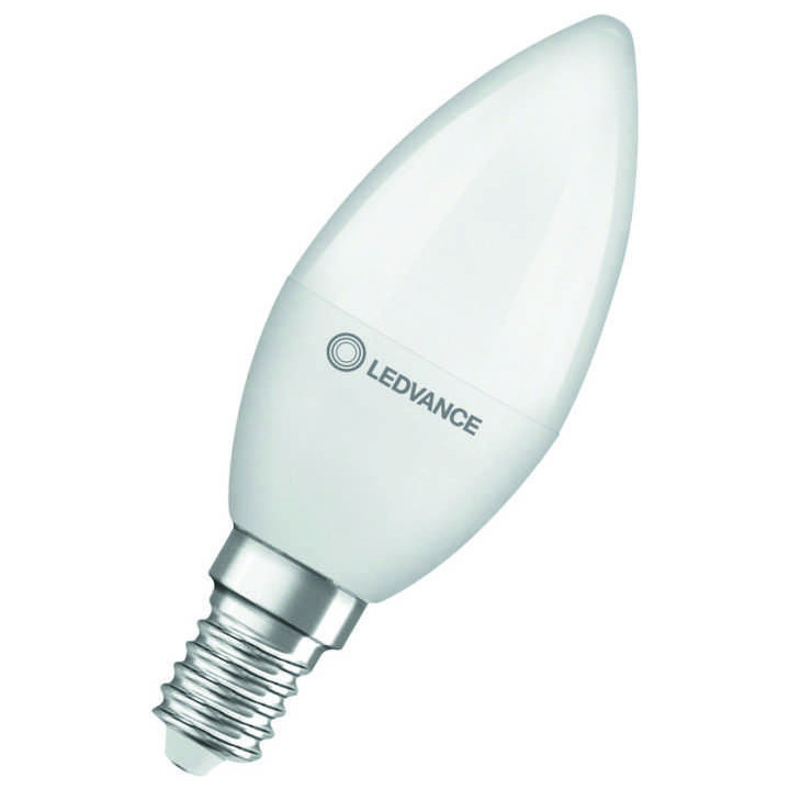 Ledvance CLASSIC B40 P, 4.9W/827, 2700K, E27, 470lm, warmweiß, LED-Minikerze