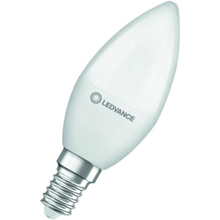 Ledvance CLASSIC B40 P DIM, 4.9W/827, 2700K, E27, 470lm, warmweiß, LED-Minikerze, dimmbar