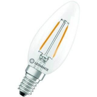 Ledvance Filament LED CLASSIC B25 P, 1.8W/827, 2700K, E14, 250lm, LED-Filament-Glühlampe, warmweiß, klar