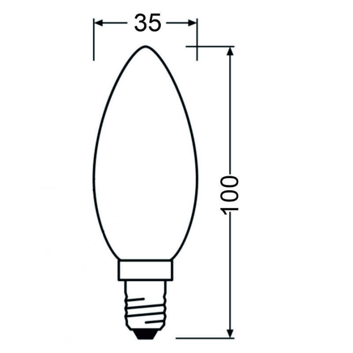 Ledvance Filament LED CLASSIC B40 P, 3,4W/827, 2700K, E14, 470lm, LED-Filament-Glühlampe, warmweiß, frosted