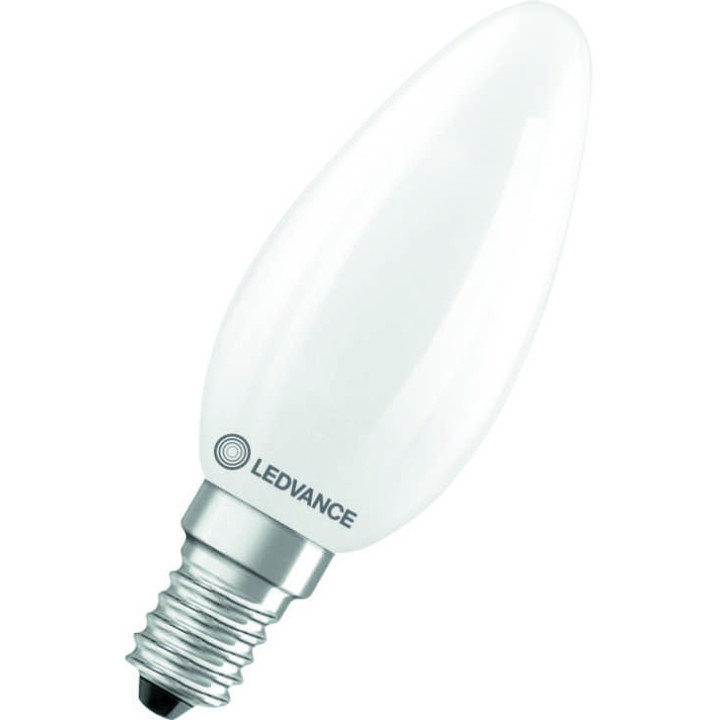Ledvance Filament LED CLASSIC B40 P, 3,4W/827, 2700K, E14, 470lm, LED-Filament-Glühlampe, warmweiß, frosted