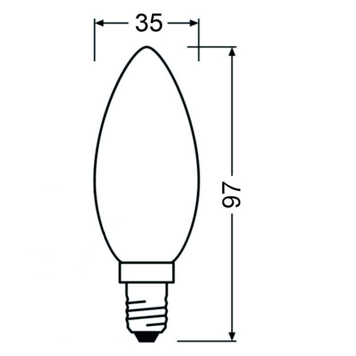 Ledvance Filament LED CLASSIC B40 P, 3,4W/827, 2700K, E14, 470lm, warmweiß, dimmbar, matt