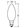 Ledvance Filament LED CLASSIC B40 P, 3,4W/827, 2700K, E14, 470lm, warmweiß, dimmbar, matt
