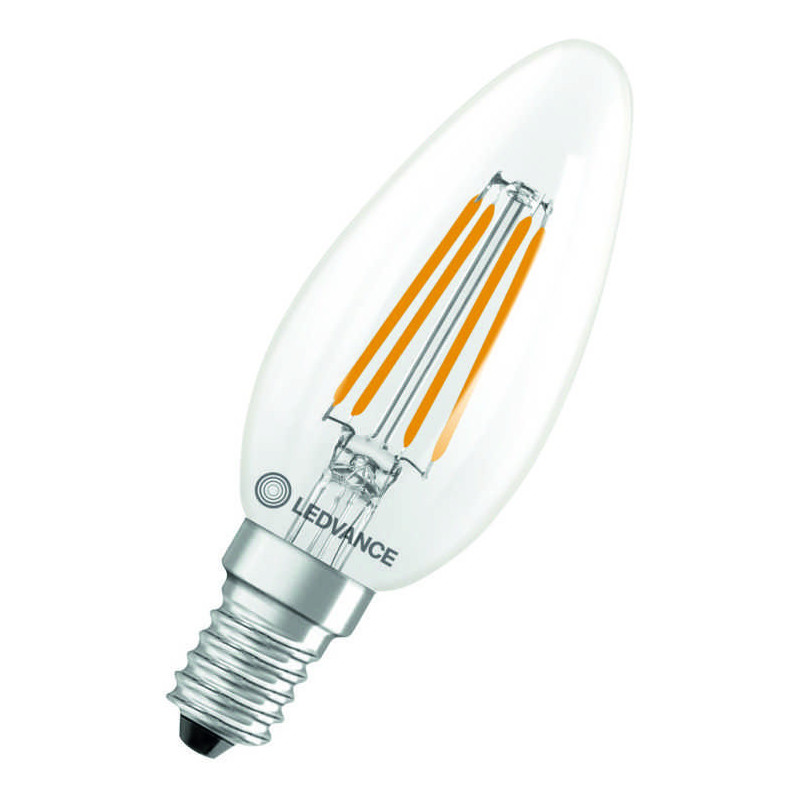 Ledvance Filament LED CLASSIC B40 P, 3,4W/827, 2700K, E14, 470lm, warmweiß, dimmbar, klar