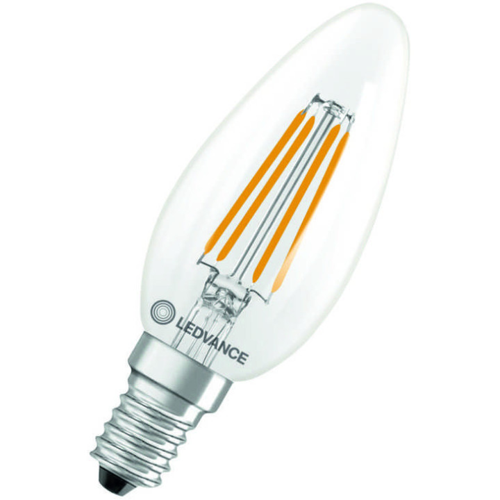 Ledvance Filament LED CLASSIC B40 P, 3,4W/827, 2700K, E14, 470lm, warmweiß, dimmbar, klar