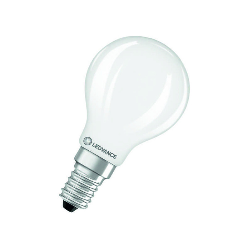 Ledvance Filament LED CLASSIC P 25 P, 1,8W/827, 2700K, E14, 250lm, LED-Miniballform, warmweiß, matt