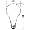 Ledvance Filament LED CLASSIC P 25 P, 1,8W/827, 2700K, E14, 250lm, LED-Miniballform, warmweiß, matt