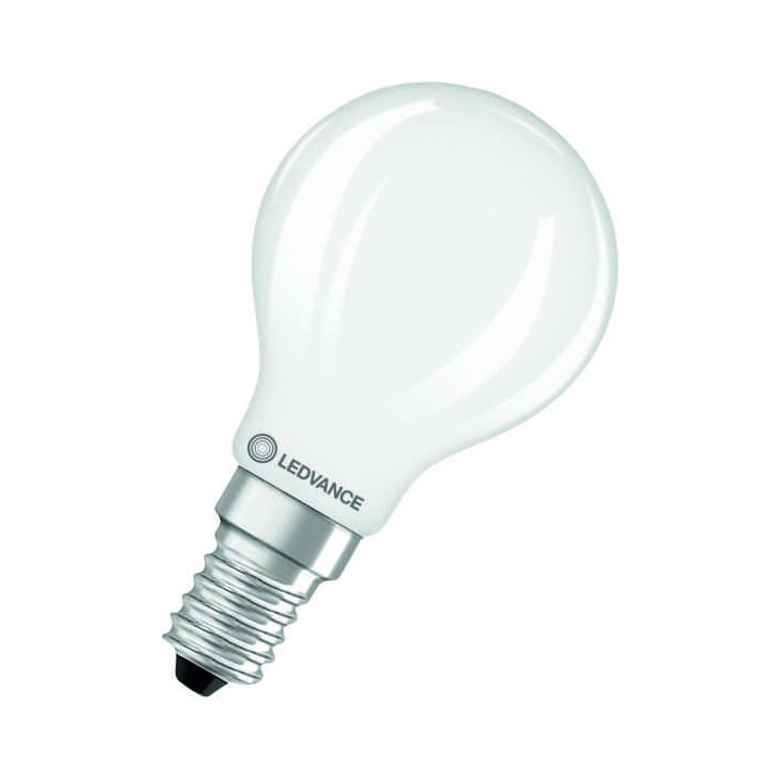 Ledvance Filament LED CLASSIC 40 P, 3.4W/827, 2700K, E14, 470lm, LED-Miniballform, warmweiß, matt