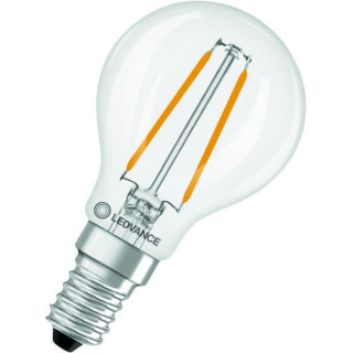Ledvance Filament LED CLASSIC 25 P, 1.8W/827, 2700K, E14, 250lm, LED-Miniballform, warmweiß, klar