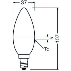 Osram LED Retrofit RGBW 40 FR, 4.9W/827, 2700K, E27, mit Fernbedienung