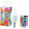 Osram LED Retrofit RGBW 40 FR, 4.9W/827, 2700K, E27, mit Fernbedienung