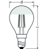 Ledvance LED CLASSIC A MIRROR P 4W/827, 2700K, E14, 350lm, warmweiß, Glühlampe mit Spiegel